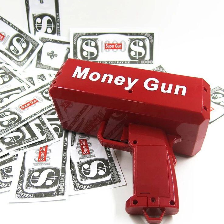 Rain Money Gun Paper Spary Machine Toy Gun Money Gun with 100 Pcs Play Money Cash Gun Party Supplies (Money glue Gun