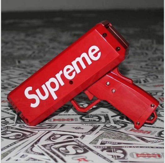 Rain Money Gun Paper Spary Machine Toy Gun Money Gun with 100 Pcs Play Money Cash Gun Party Supplies (Money glue Gun